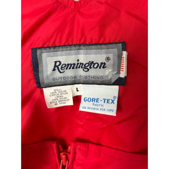 Vintage Remington Overalls Mens Large Red Hunting Fishing Stretch Adjustable USA - Picture 5 of 10